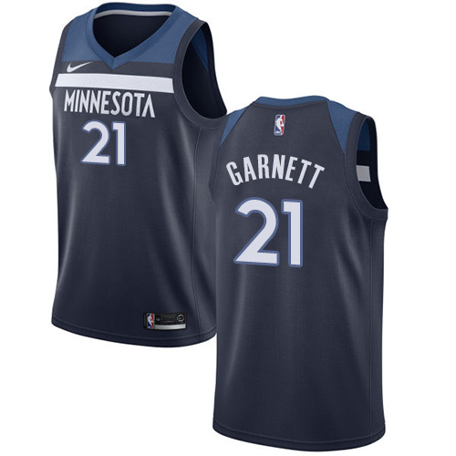 Minnesota Timberwolves #21 Kevin Garnett Navy Blue Womens Swingman Icon Edition Jersey Womens
