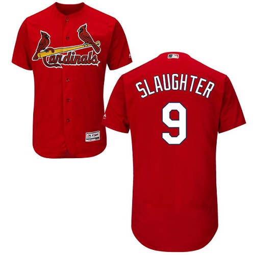 St.Louis Cardinals #9 Enos Slaughter Red Flexbase Authentic Collection Stitched Jersey Men's