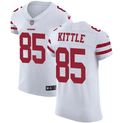 49ers #85 George Kittle White Men's Stitched Vapor Untouchable Elite Jersey