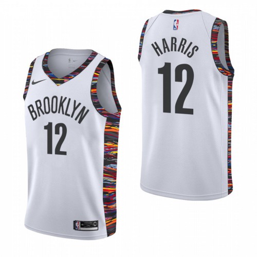 Brooklyn Nets #12 Joe Harris 2019-20 White City Edition Jersey Mens