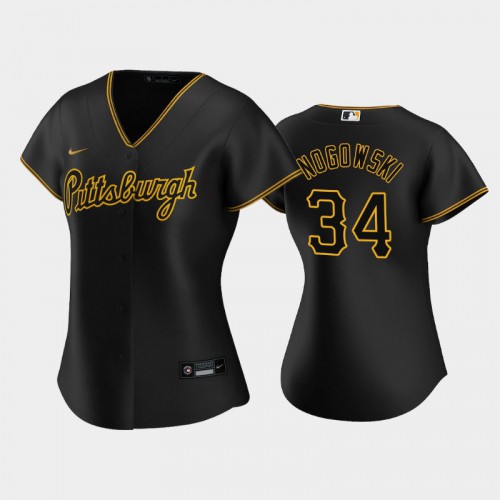 Pittsburgh Pittsburgh Pirates #34 John Nogowski Game Women's Alternate Jersey - Black Womens