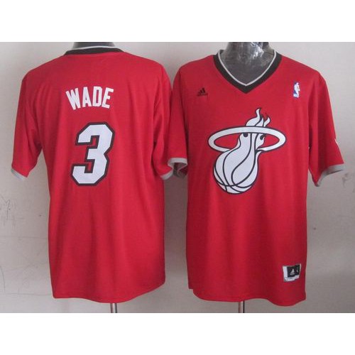 Miami Heat #3 Dwyane Wade Red 2013 Christmas Day Swingman Stitched Jersey Mens