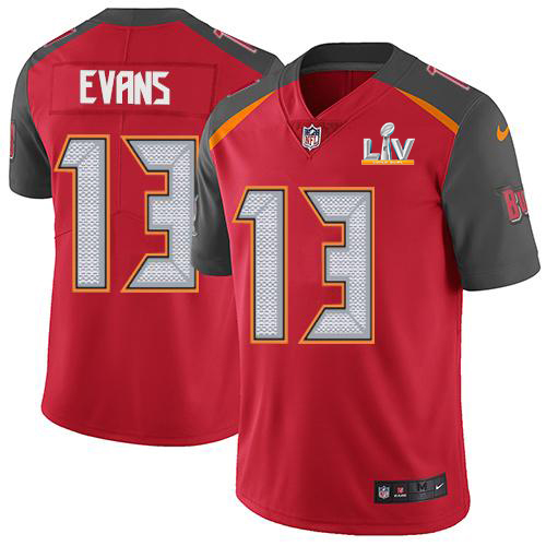 Buccaneers #13 Mike Evans Red Team Color Youth Super Bowl LV Bound Stitched Vapor Untouchable Limited Jersey