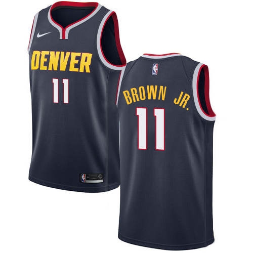 Nuggets #11 Bruce Brown Jr. Navy Swingman Icon Edition Jersey