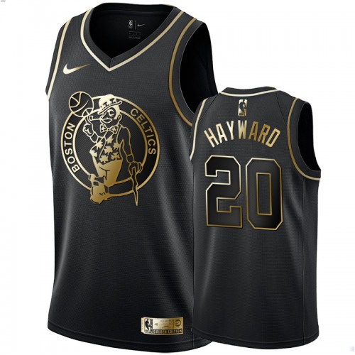 Boston Celtics #20 Gordon Hayward Mens Black Golden Edition Swingman Jersey Mens