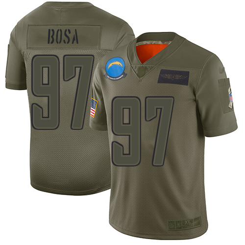 Chargers #97 Joey Bosa Camo Youth Stitched Limited 2019 Salute To Service Jersey