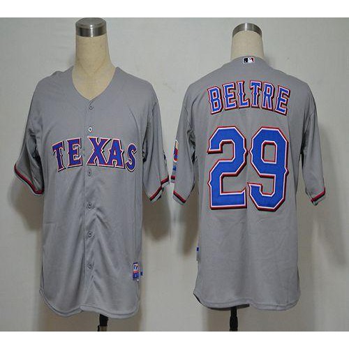 Texas Rangers #29 Adrian Beltre Grey Cool Base Stitched Jersey Men's