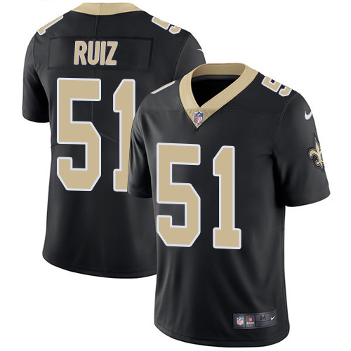 New Orleans Saints #51 Cesar Ruiz Black Team Color Youth Stitched Vapor Untouchable Limited Jersey Youth