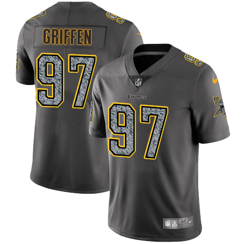 Minnesota Vikings #97 Everson Griffen Gray Static Youth Stitched Vapor Untouchable Limited Jersey Youth