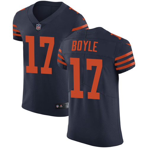 Bears #17 Tim Boyle Navy Blue Alternate Men's Stitched Vapor Untouchable Elite Jersey