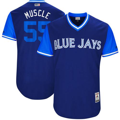 Toronto Blue Jays #55 Russell Martin Navy 