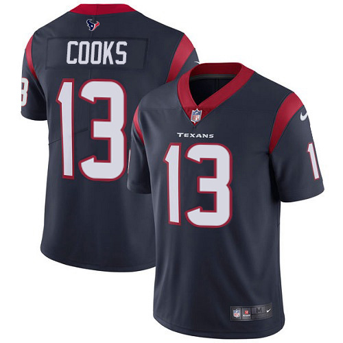 Texans #13 Brandin Cooks Navy Blue Team Color Men's Stitched Vapor Untouchable Limited Jersey
