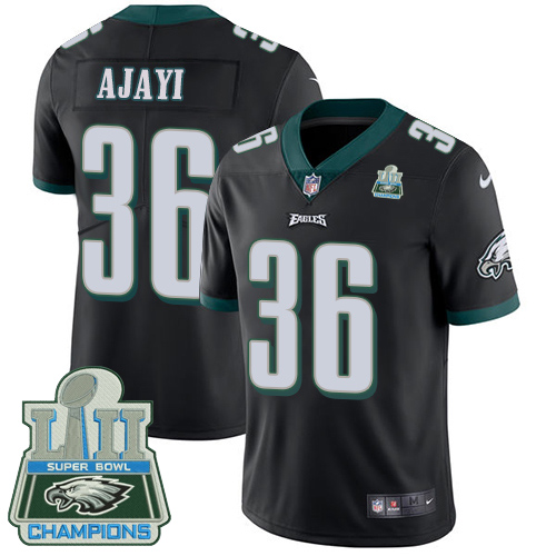 Philadelphia Eagles #36 Jay Ajayi Black Alternate Super Bowl LII Champions Youth Stitched Vapor Untouchable Limited Jersey Youth