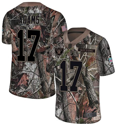 Raiders #17 Davante Adams Camo Men's Stitched Limited Rush Realtree Jersey