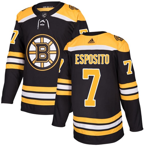 Adidas Boston Bruins #7 Phil Esposito Black Home Authentic Stitched Jersey Men's