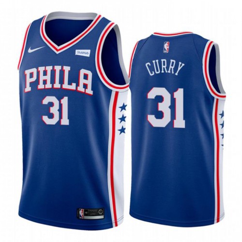 Philadelphia 76ers #31 Seth Curry Blue Youth Swingman Icon Edition Jersey Youth