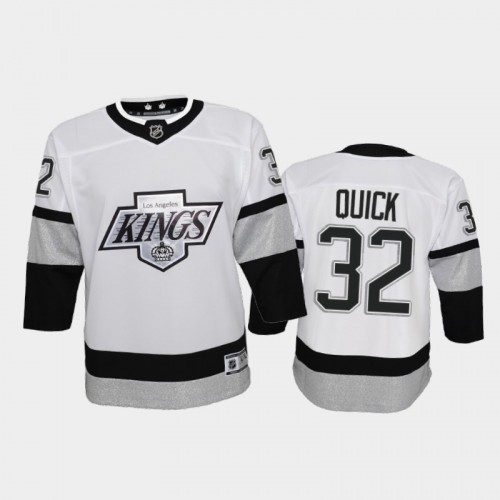 Adidas Los Angeles Kings #32 Jonathan Quick Youth 2021-22 Alternate Game Jersey - White Youth