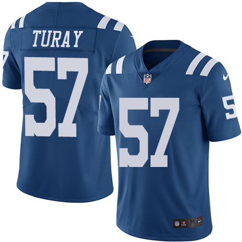 Indianapolis Colts #57 Kemoko Turay Royal Blue Youth Stitched Limited Rush Jersey Youth