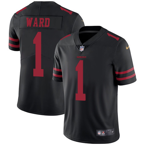 49ers #1 Jimmie Ward Black Alternate Men's Stitched Vapor Untouchable Limited Jersey