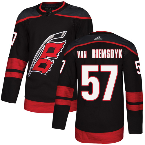 Adidas Carolina Hurricanes #57 Trevor Van Riemsdyk Black Alternate Authentic Stitched Jersey Men's
