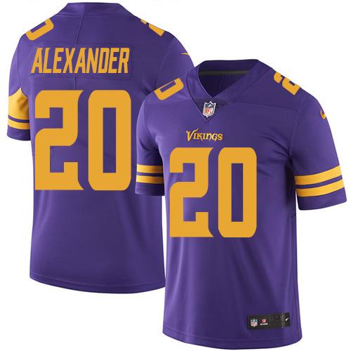 Minnesota Vikings #20 Mackensie Alexander Purple Men's Stitched Limited Rush Jersey Men's