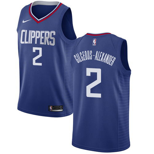 Los Angeles Clippers #2 Shai Gilgeous-Alexander Blue Swingman Icon Edition Jersey Mens