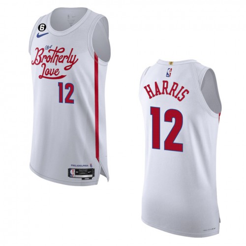 Philadelphia Philadelphia 76ers #12 Tobias Harris White 2022-23 Authentic Jersey - City Edition Mens