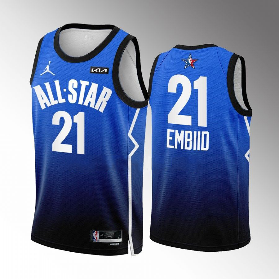 Philadelphia 76ers #21 Joel Embiid Blue 2023 All-Star Game Jersey