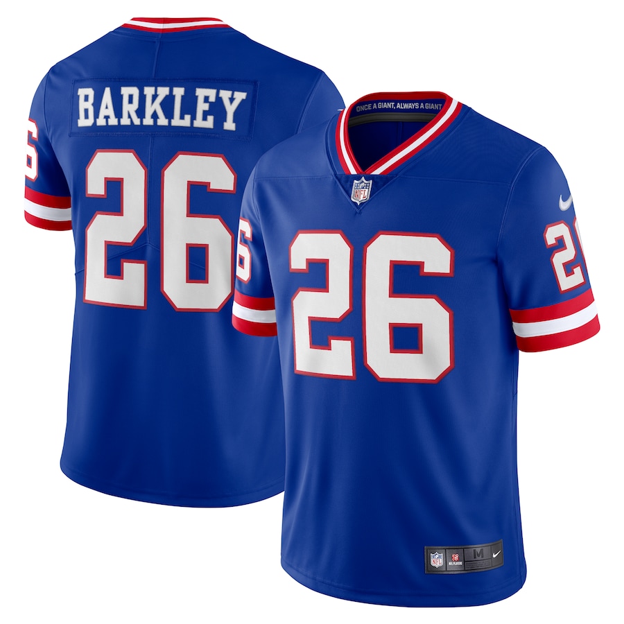 New York Giants #26 Saquon Barkley Royal Classic Vapor Limited Player Jersey