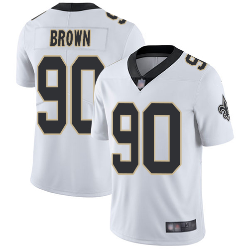 New Orleans Saints #90 Malcom Brown White Men's Stitched Vapor Untouchable Limited Jersey Men's
