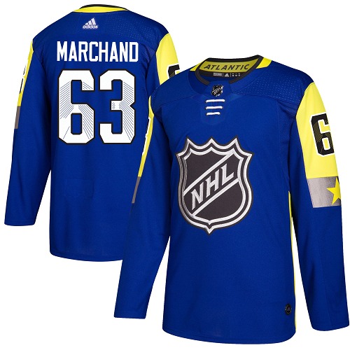 Adidas Boston Bruins #63 Brad Marchand Royal 2018 All-Star Atlantic Division Authentic Stitched Jersey Men's