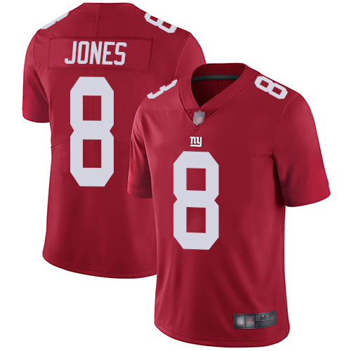 Giants #8 Daniel Jones Red Alternate Men's Stitched Vapor Untouchable Limited Jersey