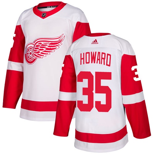 Adidas Detroit Red Wings #35 Jimmy Howard White Road Authentic Stitched Youth Jersey Youth