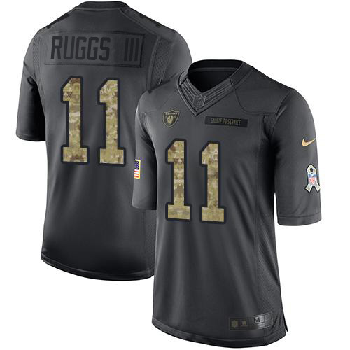 Las Vegas Raiders #11 Henry Ruggs III Black Men's Stitched Limited 2016 Salute to Service Jersey Men's