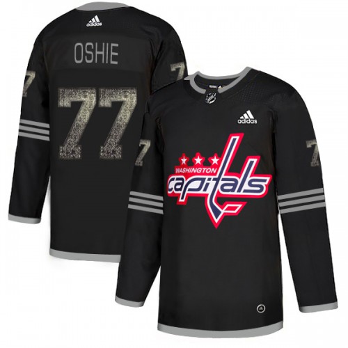 Adidas Washington Capitals #77 T.J. Oshie Black Authentic Classic Stitched Jersey Men's