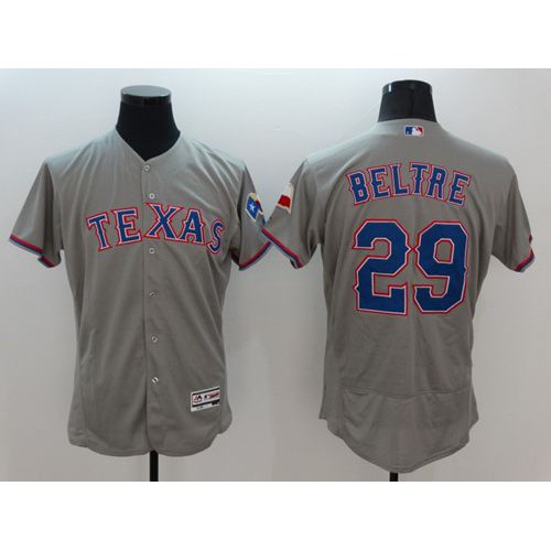 Texas Rangers #29 Adrian Beltre Grey Flexbase Authentic Collection Stitched Jersey Men's