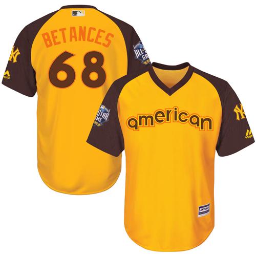 New York Yankees #68 Dellin Betances Gold 2016 All-Star American League Stitched Youth Jersey Youth