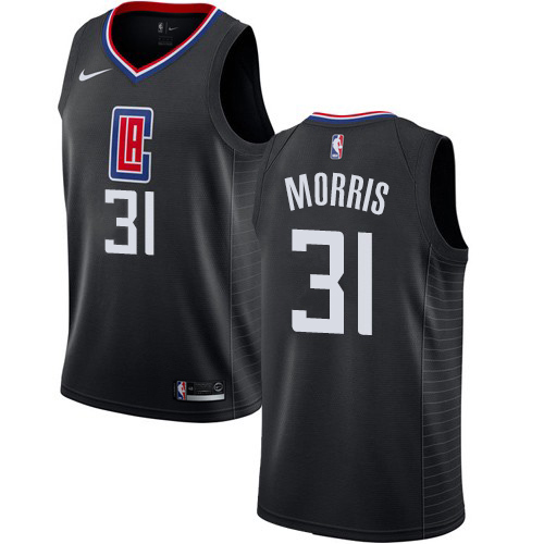 Los Angeles Clippers #31 Marcus Morris Black Womens Swingman Statement Edition Jersey Womens
