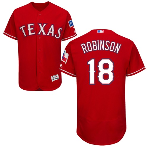 Texas Rangers #18 Drew Robinson Red Flexbase Authentic Collection Stitched Jersey Men's
