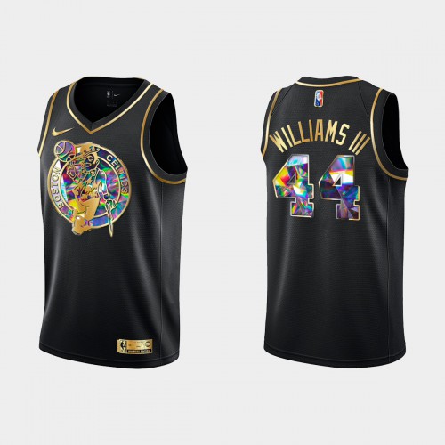 Boston Boston Celtics #44 Robert Williams III Mens Golden Edition Diamond Logo 2021/22 Swingman Jersey - Black Mens