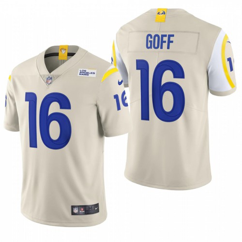 Los Angeles Los Angeles Rams #16 Jared Goff Men's Bone 2020 Vapor Untouchable Limited Jersey Men's