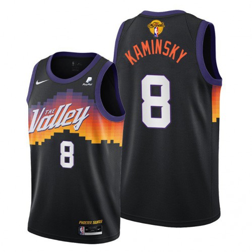 Phoenix Suns #8 Frank Kaminsky Youth 2021 Finals Bound City Edition Jersey Black Youth