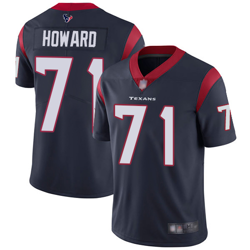 Houston Texans #71 Tytus Howard Navy Blue Team Color Men's Stitched Vapor Untouchable Limited Jersey Men's