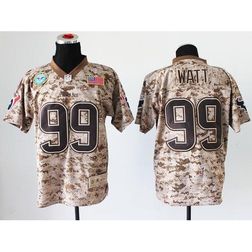 Houston Texans #99 J.J. Watt Camo Men's Stitched New Elite USMC Jersey Men's