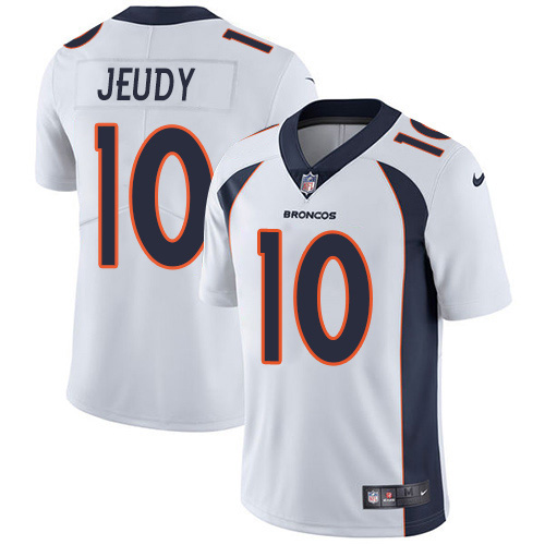 Broncos #10 Jerry Jeudy White Men's Stitched Vapor Untouchable Limited Jersey
