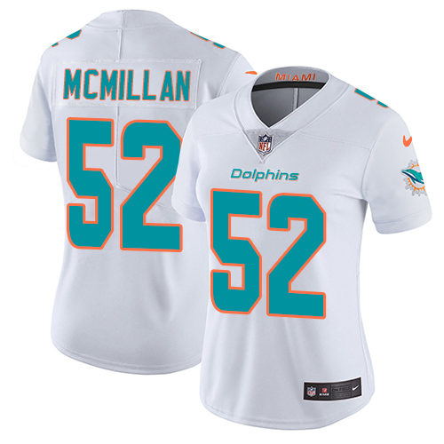 Miami Dolphins #52 Raekwon McMillan White Women's Stitched Vapor Untouchable Limited Jersey Womens