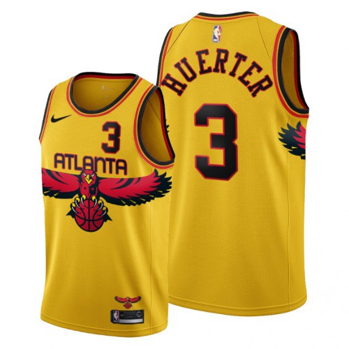 Atlanta Atlanta Hawks #3 Kevin Huerter Youth 2021-22 City Edition Gold Jersey Youth