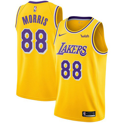 Los Angeles Lakers #88 Markieff Morris Gold Womens Swingman Icon Edition Jersey Womens