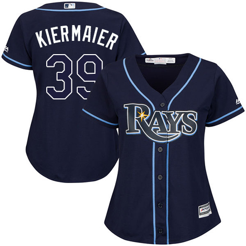 Tampa Bay Rays #39 Kevin Kiermaier Dark Blue Alternate Women's Stitched Jersey Womens