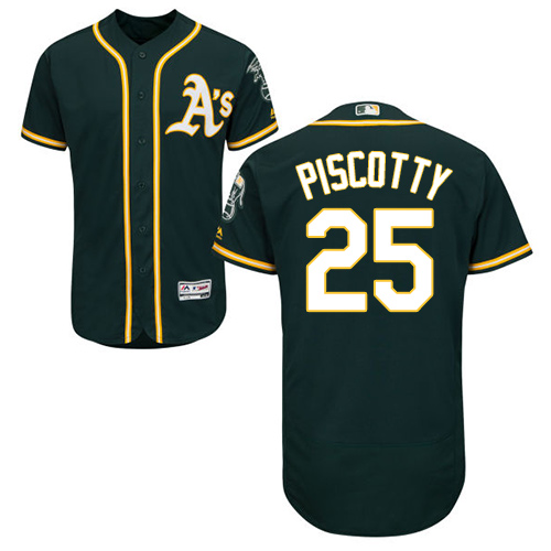 Oakland Athletics #25 Stephen Piscotty Green Flexbase Authentic Collection Stitched Jersey Men's